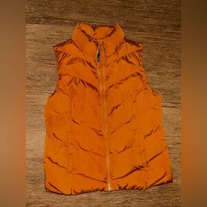 Vibrant Orange Women's Puffer Vest